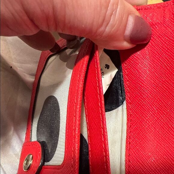 Kate Spade Slim Bifold Red Wallet - Picture 8 of 13